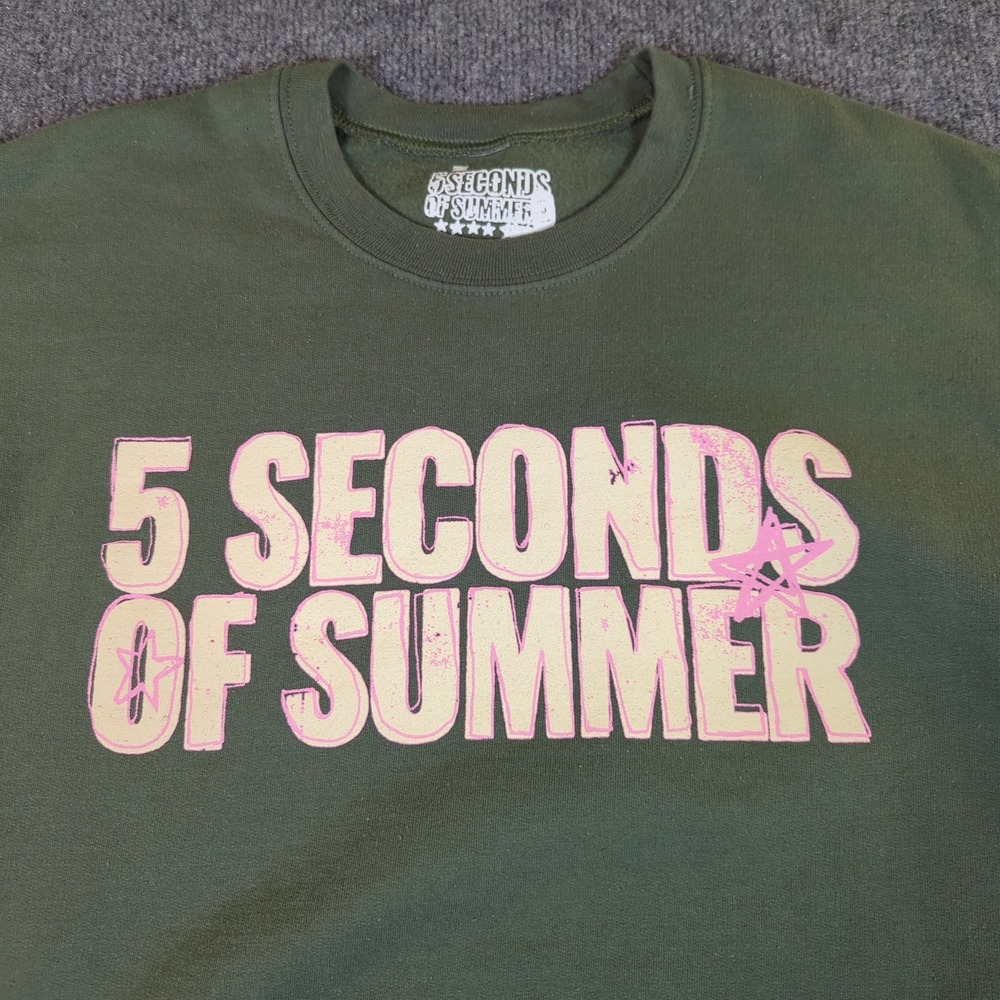 5 Seconds of Summer 2023 World Tour Crewneck Sweatshirt‎ Mens Medium 5SOS #2724